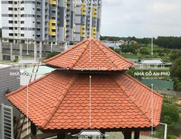 Chòi hóng mát lục giác trên sân thượng